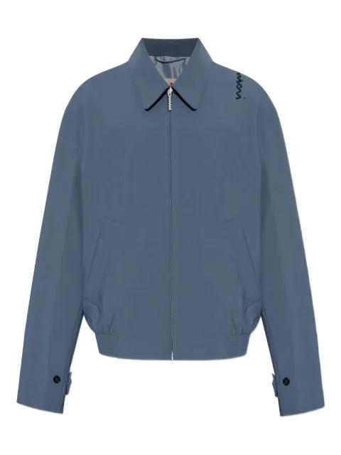 logo-print bomber jacket by MARNI