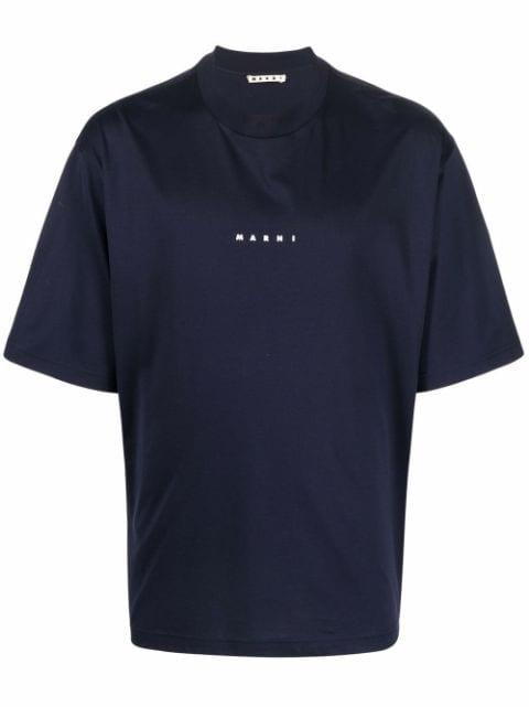 logo-print cotton T-shirt by MARNI