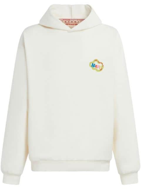 logo-print hoodie by MARNI