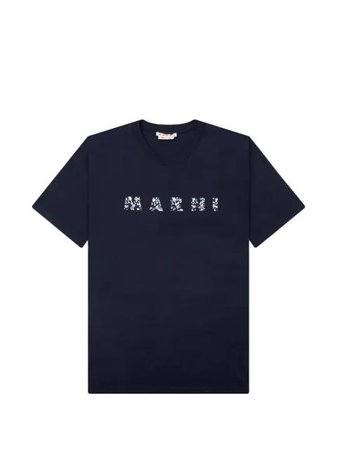 logo-print short-sleeve T-shirt by MARNI
