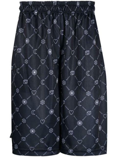 logo-print shorts by MARNI