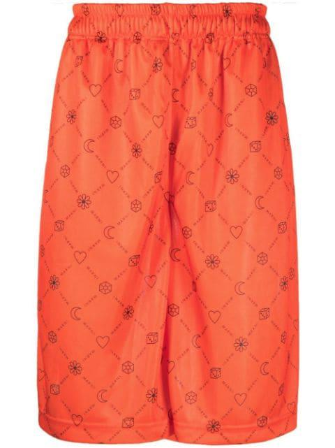 logo-print shorts by MARNI