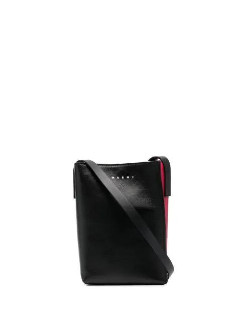 logo-print single-strap shoulder bag by MARNI