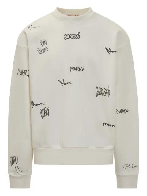 logo-print sweatshirt by MARNI