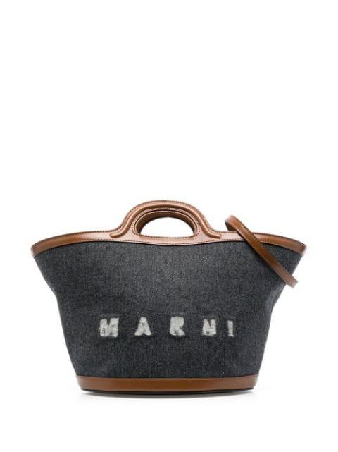 logo-print tote bag by MARNI