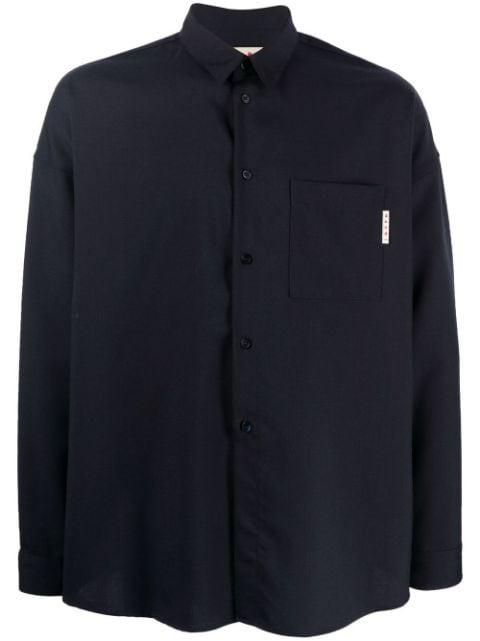 logo-tag long-sleeve shirt by MARNI