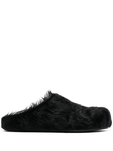 long hair calfskin Fussbett sabot by MARNI