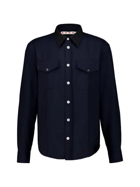 long-sleeve chest-pocket shirt by MARNI
