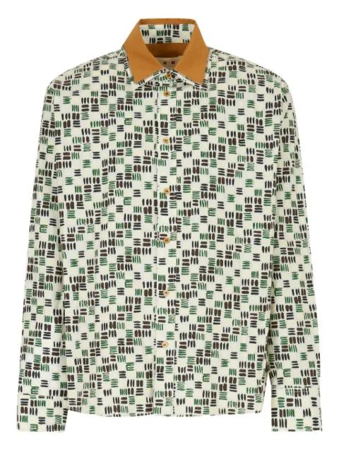long-sleeves printed shirt by MARNI