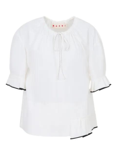 marocaine top with pleated detail by MARNI