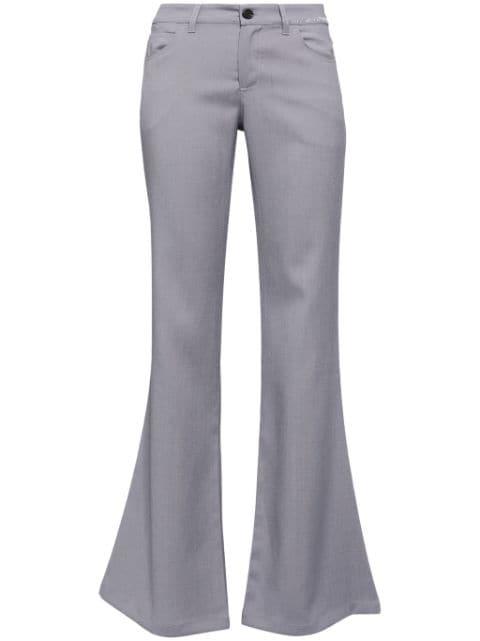 mid-rise flared wool pants by MARNI