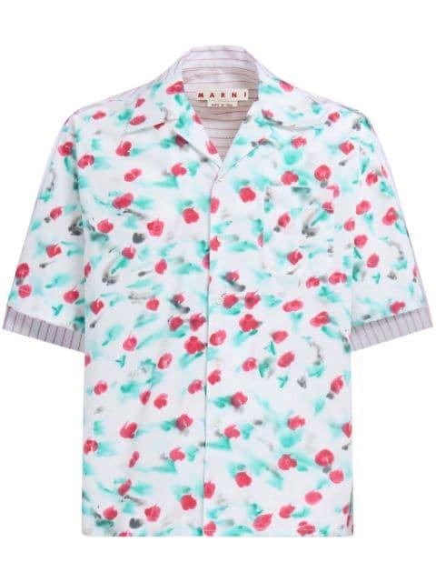 mix-print panelled shirt by MARNI