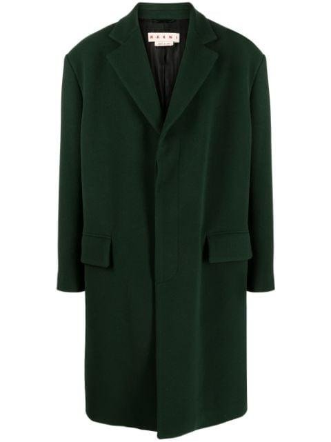 notched-lapels single-breast peacoat by MARNI