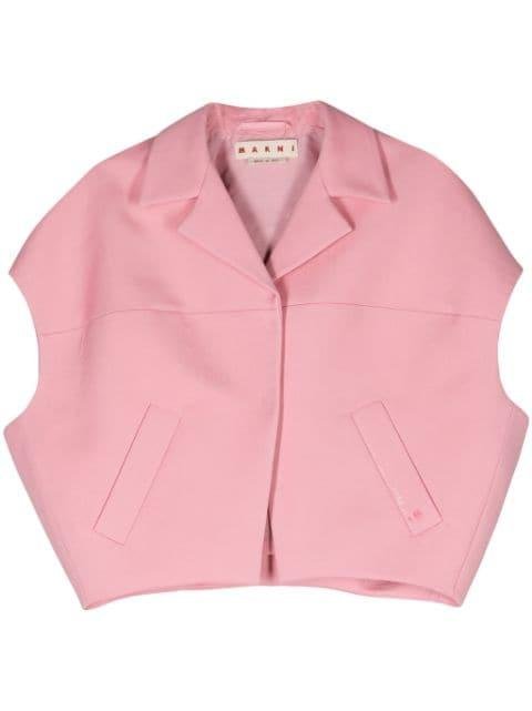 notched-lapels virgin wool-blend gilet by MARNI