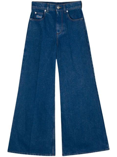 organic-cotton wide-leg jeans by MARNI