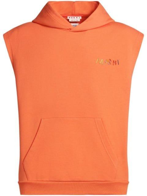 painterly-logo sleeveless sweatshirt by MARNI