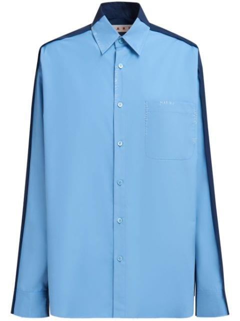 panelled cotton shirt by MARNI
