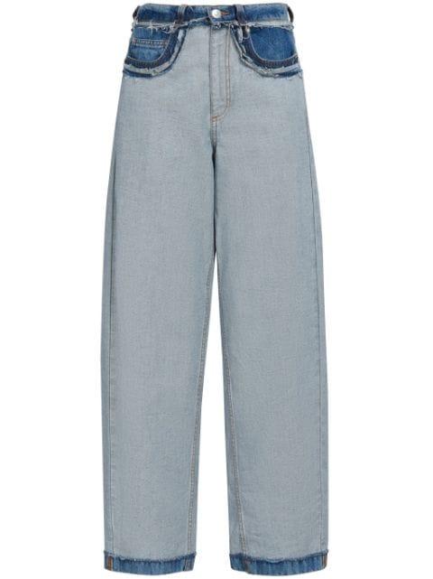 panelled mid-rise wide-leg jeans by MARNI