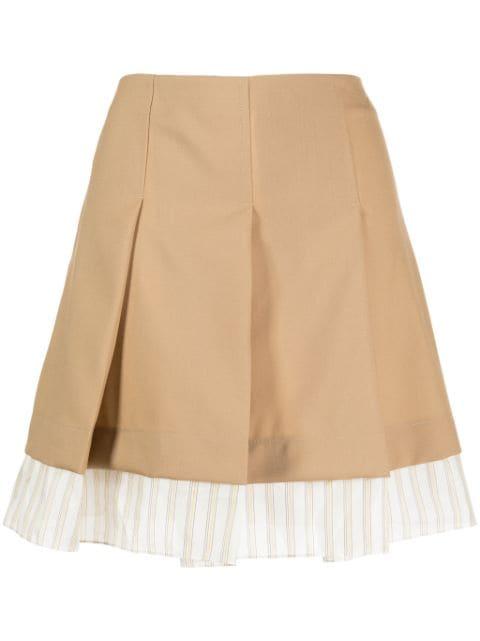 panelled pleated miniskirt by MARNI