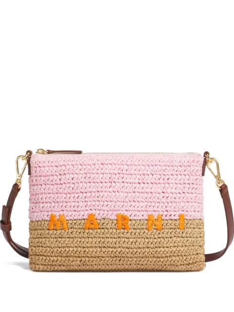 paper raffia Seaside pouch by MARNI