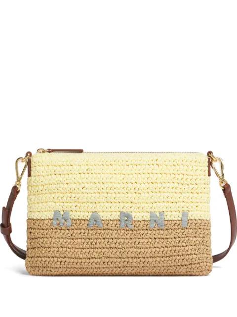 paper raffia Seaside pouch by MARNI