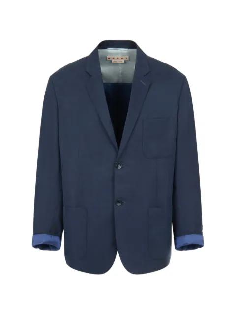 patch pocket two-button blazer by MARNI