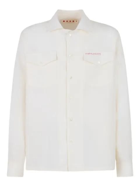 patch pockets button-up shirt by MARNI