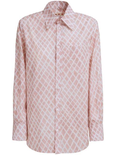 patterned long-sleeve shirt by MARNI