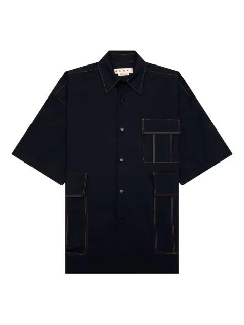 pocket-detail short-sleeve shirt by MARNI