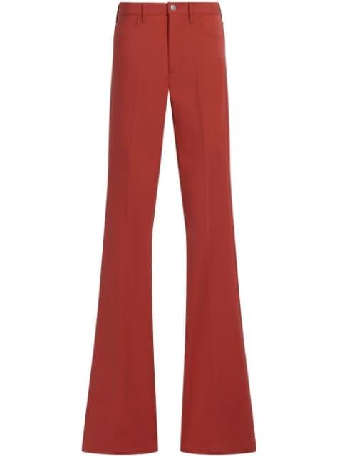 pressed-crease flared trousers by MARNI