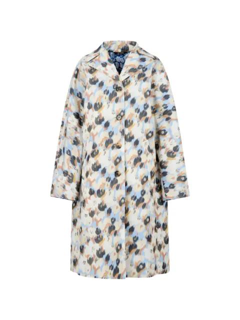 printed button parka coat by MARNI