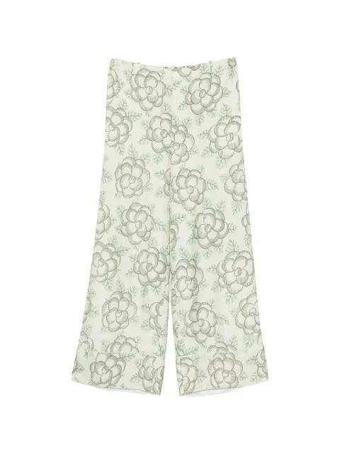 printed piping trousers by MARNI