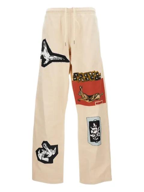 printed track pants by MARNI