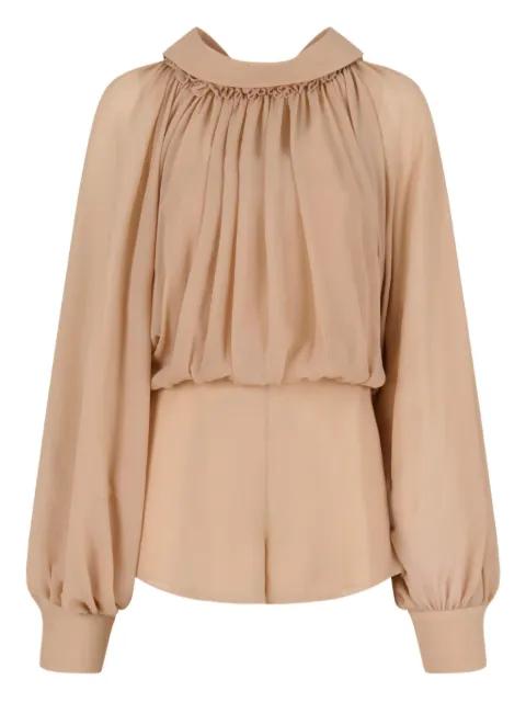 puff-sleeve gathered jumpsuit by MARNI