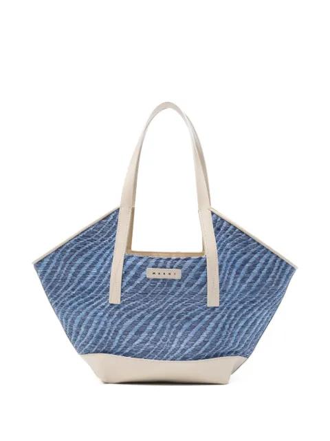 raffia-effect Waves small tote bag by MARNI