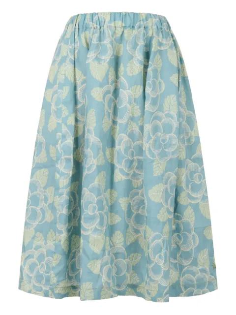 ramie elasticated skirt with Banjo print by MARNI