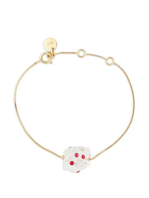 raw-edge quartz-detail bracelet by MARNI