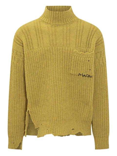 ribbed mock-neck sweater by MARNI
