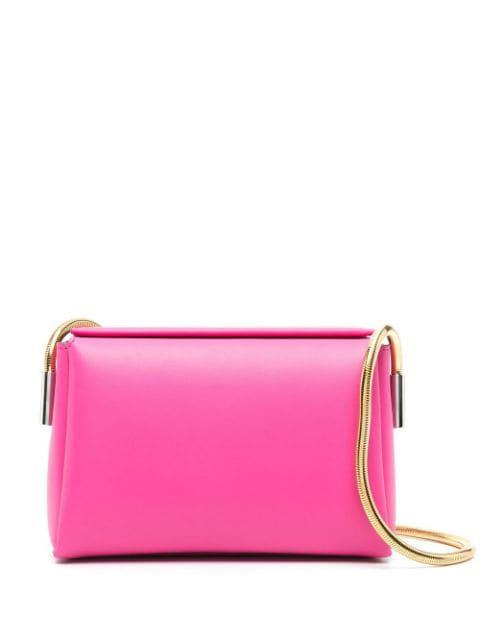 round snake chain leather shoulder bag by MARNI
