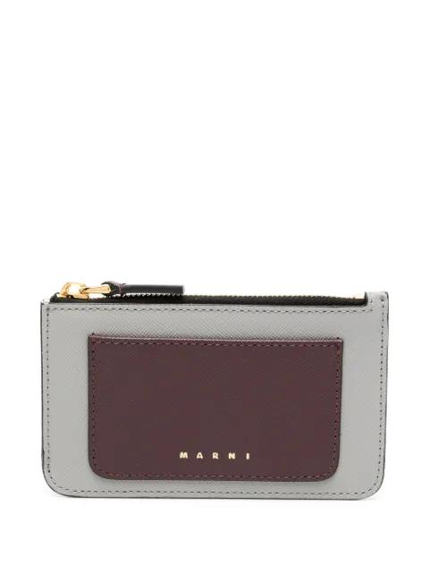 saffiano logo-print wallet by MARNI