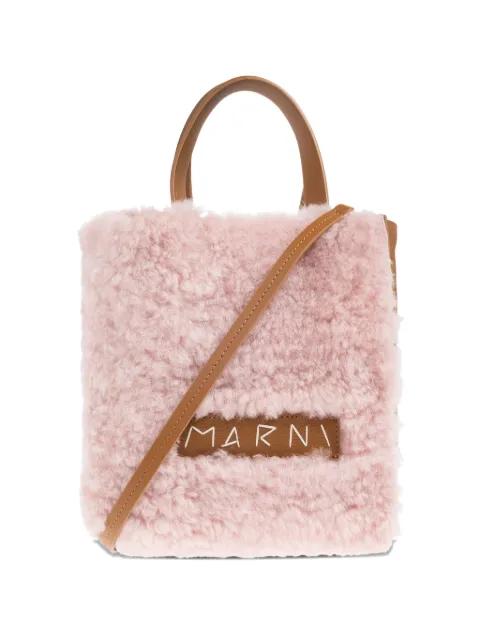 shearling tote bag by MARNI