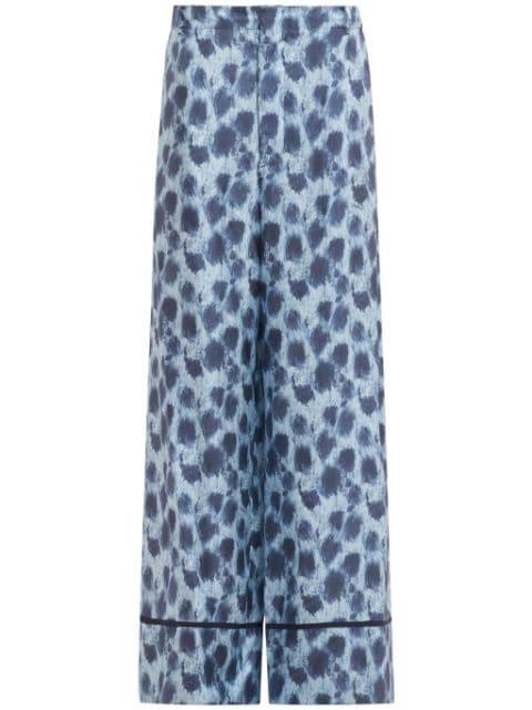 silk wide-leg trousers by MARNI