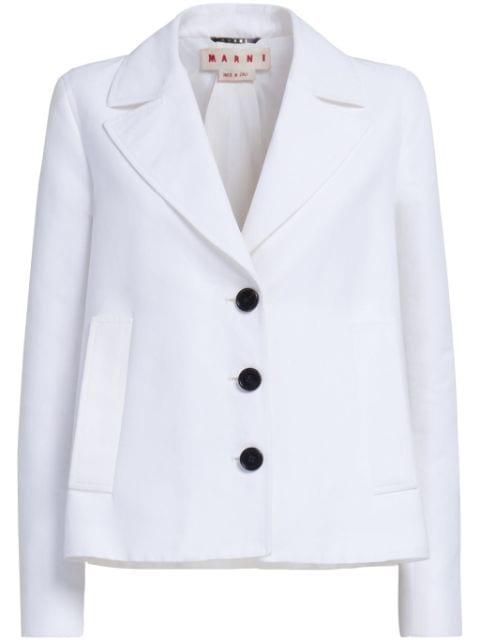 single-breasted cotton blazer by MARNI
