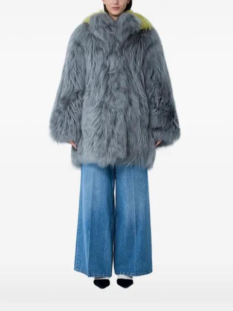 single-breasted shearling coat by MARNI