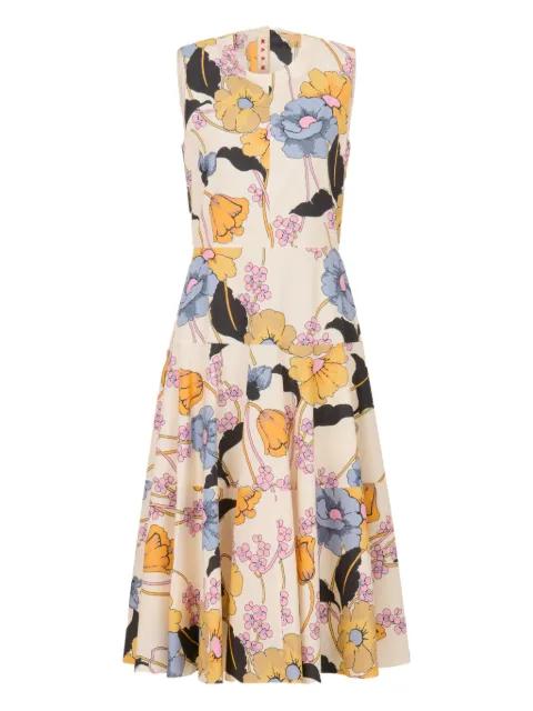 sleeveless floral midi dress by MARNI