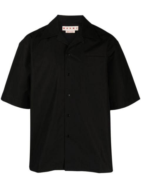 slogan-print cotton shirt by MARNI