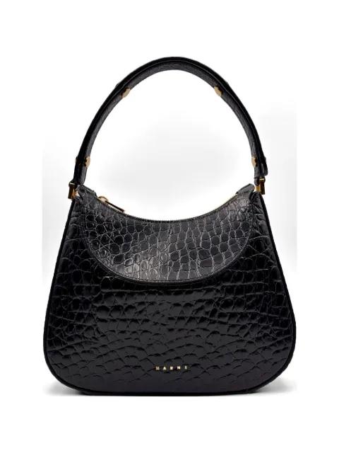 small Milano crocodile-effect tote bag by MARNI