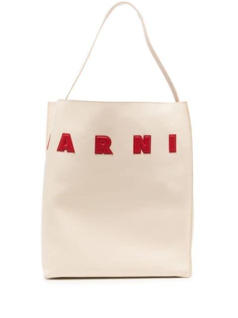 small Museo leather tote bag by MARNI
