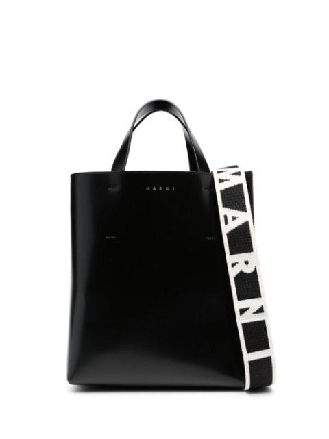 small Museo leather tote bag by MARNI