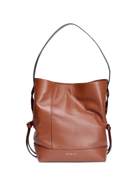 small Pod 2.0 leather bucket bag by MARNI